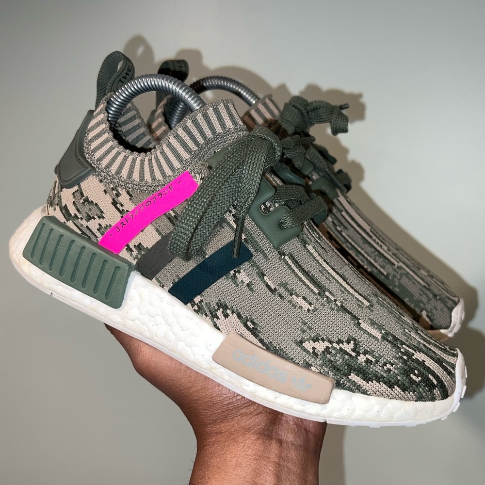 Adidas NMD R1 Primeknit “Green Glitch Camo” - Picture 2 of 11